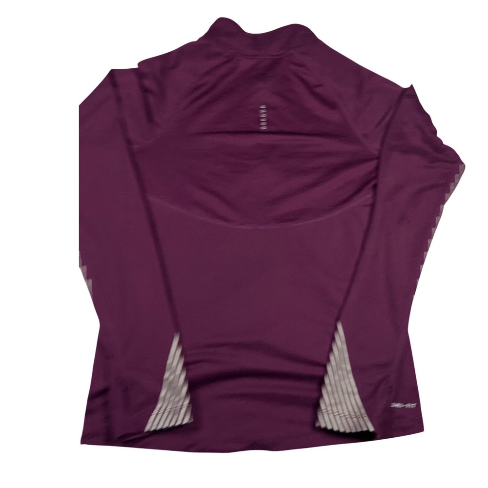 Nike Running Pullover Women S Purple Dri-FIT 1/4 Zip Reflective Stripe - Picture 5 of 7